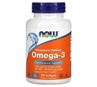 Рыбий жир с молекулярной дистилляцией Омега-3 Now Foods (Omega-3) 100 капсул