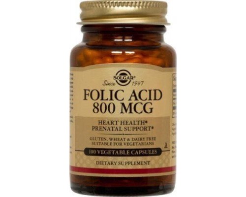 Фолієва кислота Solgar (Folic Acid) 800 мкг 100 капсул