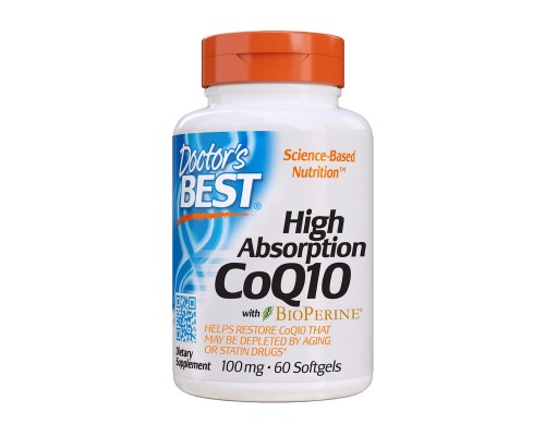 High Absorption CoQ10 100 mg з BioPerine (60 softgels)