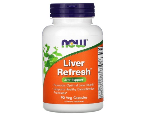 Препарат для печени Now Foods (Liver Refresh ™ with Milk Thistle Extract) 90 вегетарианских капсул