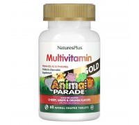 Мультивитамины для детей вкус ассорти Natures Plus (Animal Parade Gold), 60 жевательных таблеток