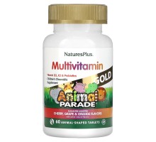 Мультивитамины для детей вкус ассорти Natures Plus (Animal Parade Gold), 60 жевательных таблеток