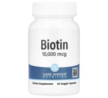 Біотин 10,000 мкг Lake Avenue Nutrition (Biotin) 30 капсул