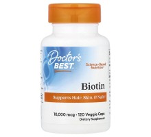 Біотин 10,000 мкг Doctor's Best (Biotin) 120 капсул