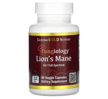 Їжовик гребінчастий California Gold Nutrition (Lion's Mane) 600 мг, 90 рослинних капсул