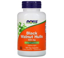 Черный орех Now Foods (Black Walnut Hulls) 500 мг 100 капсул