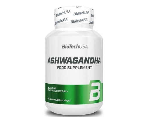 Корінь ашваганди BioTechUSA (Ashwagandha) 245 мг 60 капсул