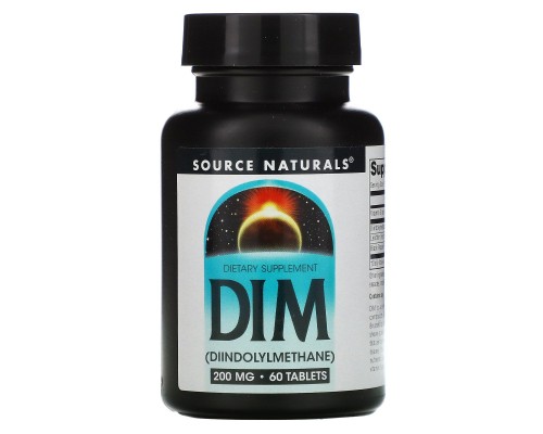 ДІМ (Дііндолілметан), DIM (Diindolylmethane), Source Naturals, 200 мг, 60 таблеток