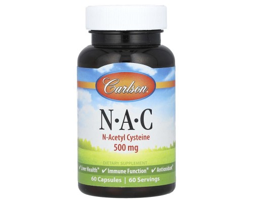 Carlson, N-A-C, 500 mg, 60 Capsules