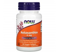 Астаксантин Now Foods (Astaxanthin) 4 мг 60 вегетаріанських капсул