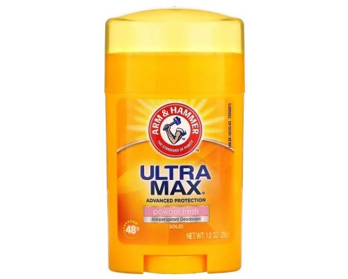 UltraMax, Антиперспирант, твердый дезодорант, для женщин, порошок Fresh, Arm & Hammer, 1,0 унция (28 г)