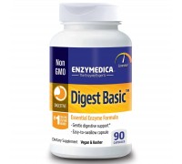 Digest Basic, формула основних ферментів, Enzymedica, 90 капсул