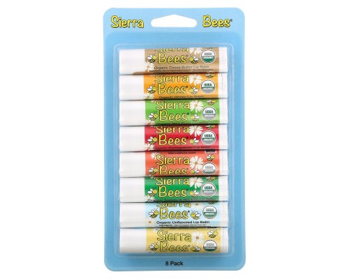 Бальзамы для губ разные Sierra Bees (Lip Balm) 8 шт. по 4.25 г