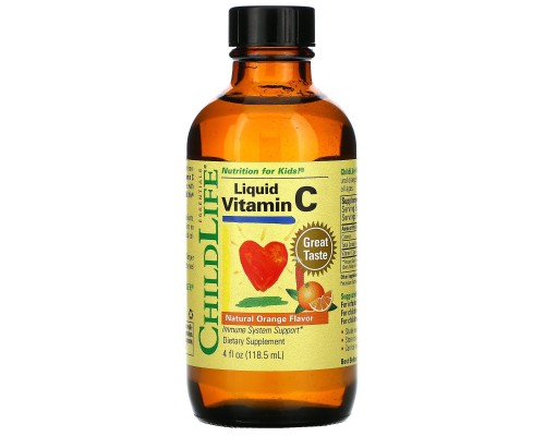 Вітамін C із апельсиновим смаком ChildLife (Liquid Vitamin C Natural Orange) 118,5 мл