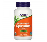 Спіруліна органічна Now Foods (Spirulina Organic) 500 мг 100 таблеток