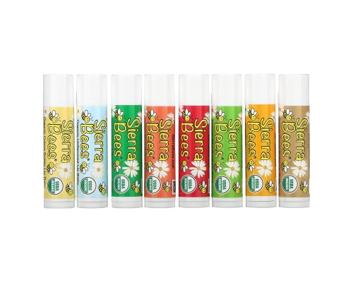 Бальзами для губ різні Sierra Bees (Lip Balm) 8 шт. по 4.25 г