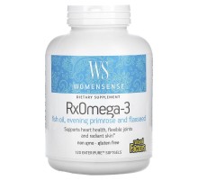 Natural Factors, WomenSense, RxOmega-3, 120 мягких таблеток Enteripure