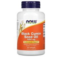 Олія із насіння чорного кмину Now Foods (Black Cumin Seed Oil) 1000 мг 60 м'яких капсул