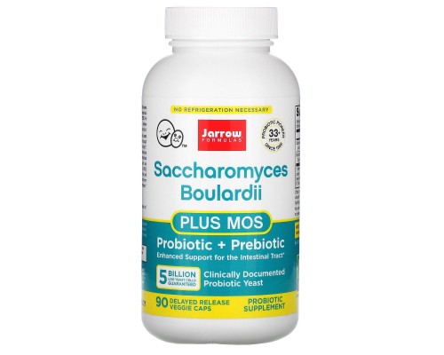 Сахароміцети Буларді, Sacharomyces Boulardii & MOS, Jarrow Formulas, 90 овочевих капсул