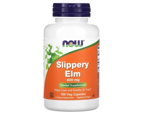 Слизький в'яз Now Foods (Slippery Elm) 400 мг 100 капсул