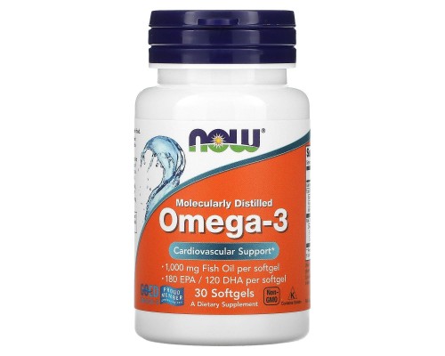 Омега 3 Now Foods (Omega-3) 30 капсул