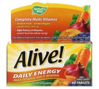 Мультивитамины Nature's Way (Alive! Daily Energy) 60 таблеток