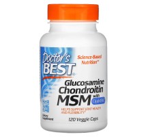 Глюкозамін хондроїтин з OptiMSM Doctor's Best (Glucosamine Chondroitin MSM) 120 капсул