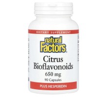 Natural Factors, цитрусові біофлавоноїди з гесперидином, 650 мг, 90 капсул