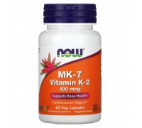 MK-7 Вітамін K-2 Now Foods (MK-7 Vitamin K-2) 100 мкг 60 капсул