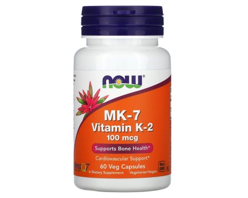 MK-7 Витамин K-2 Now Foods (MK-7 Vitamin K-2) 100 мкг 60 капсул