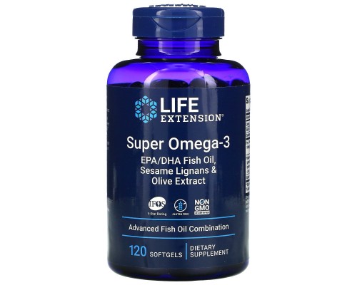 Супер Омега-3 Life Extension (Super Omega-3) 120 капсул