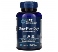 Мультивітаміни та мінерали Life Extension (One-Per-Day High Potency Multivitamin & Mineral) 60 таблеток