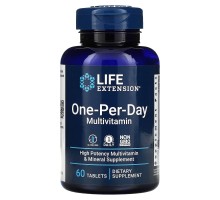 Мультивітаміни та мінерали Life Extension (One-Per-Day High Potency Multivitamin & Mineral) 60 таблеток