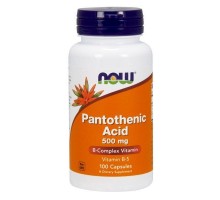 Пантотенова кислота Now Foods (Pantothenic Acid) 500 мг 100 капсул