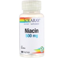 Ніацин Вітамін B3 Solaray (Niacin Vitamin B3) 500 мг 100 капсул