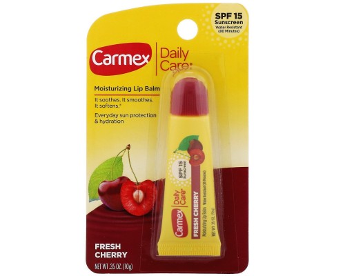 Зволожуючий бальзам для губ вишня SPF15 Carmex (Daily Care Moisturizing Lip Balm Fresh Cherry) 10 г