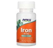 Залізо Now Foods (Iron) 18 мг 120 вегетаріанських капсул