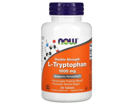 Триптофан Now Foods (L-Tryptophan) 1000 мг 60 таблеток