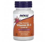 Вітамін Д3 Now Foods (Vitamin D-3) 2000 МО 120 м'яких таблеток