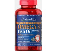 Омега-3 рыбий жир Puritan's Pride (Triple Strength Omega-3 Fish Oil) 1360 мг 120 капсул