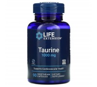 Таурін, Taurine, Life Extension, 1000 мг, 90 вегетаріанських капсул