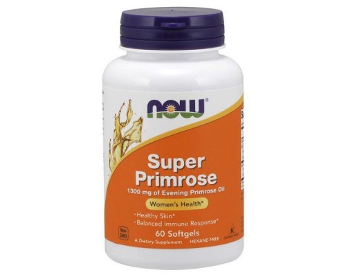 Масло вечерней примулы Now Foods (Super Primrose) 1300 мг 60 капсул