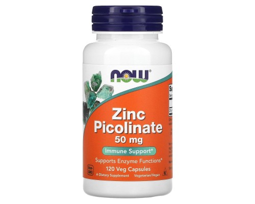 Пиколинат цинка Now Foods (Zinc Picolinate) 50 мг 120 растительных капсул