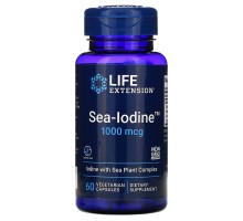 Морской йод, Sea-Iodine, Life Extension, 1000 мкг, 60 растительных капсул