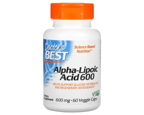 Альфа-ліпоєва кислота Doctor's Best (Alpha-Lipoic Acid) 600 мг 60 капсул