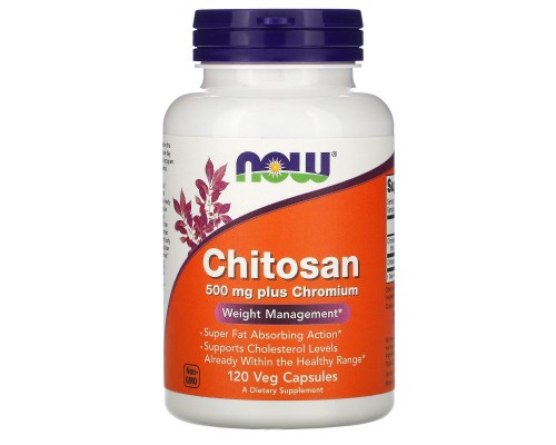 Хитозан Now Foods (Chitosan) 500 мг 120 капсул