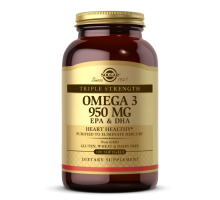 Омега-3 ЭПК и ДГК тройная сила Solgar (Omega 3 EPA & DHA) 950 мг 100 капсул