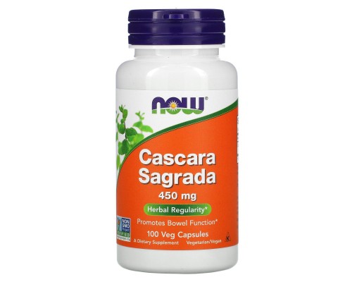 Крушина Now Foods (Cascara Sagrada) 450 мг 100 вегетарианских капсул