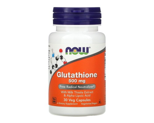 Глутатион Now Foods (Glutathione) 500 мг 30 вегетарианских капсул