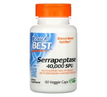 Серрапептаза, Serrapeptase, Doctor's Best, 90 рослинних капсул